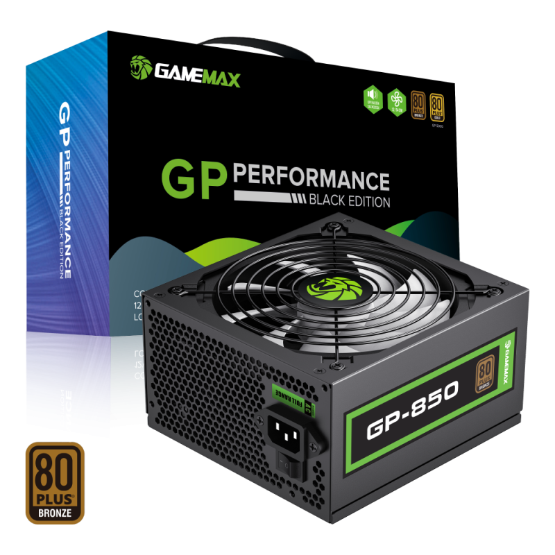 Fuente Gamemax Gamer 80 Bronce Plus 850W